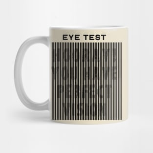 Funny Eye Test Design with Hidden Text Mug